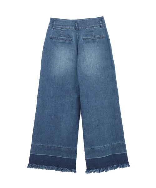 31 Sons de mode（トランテアン　ソン　ドゥ　モード）の「裾配色デニムバギーパンツ（パンツ・レディース・ブルー・36/38）」の7枚目の写真