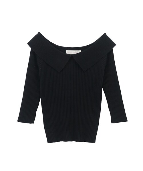 31 Sons de mode（トランテアン　ソン　ドゥ　モード）の「≪新作≫マルチボーダーロールカラープルオーバー（トップス・レディース・サックス×オフボーダー/ブラック×オフボーダー/ブラックムジ・36）」の3枚目の写真