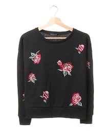 INGNI | 【春の新作】花柄刺繍裏毛／TOPS／A(トップス)