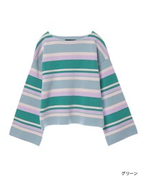 w closet | 【S/S】ミラノリブマルチボーダーニット(トップス)