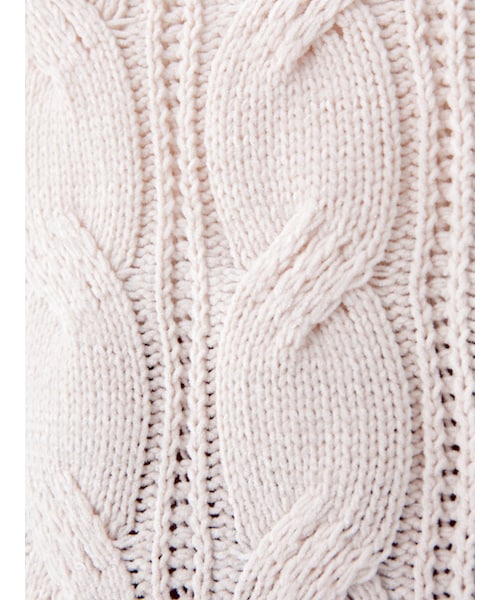 w closet（ダブルクローゼット）の「モールヤーンケーブル編みニット（トップス・レディース・Lベージュ/ラベンダー/Dピンク・FREE）」の10枚目の写真