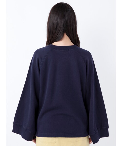 w closet(ダブルクローゼット)の「【S/S】袖スリット刺繍入り裏毛プルオーバー(トップス・レディース・Lピンク/ネイビー/ブラック・FREE)」の6枚目の写真