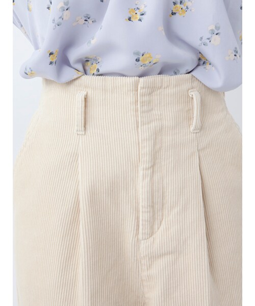 w closet（ダブルクローゼット）の「【S/S】ハイウエストベルト付きコーデュロイパンツ（パンツ・レディース・エクリュ/ラベンダー/サックス・FREE）」の5枚目の写真