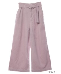 w closet | 【S/S】ハイウエストベルト付きコーデュロイパンツ(パンツ)