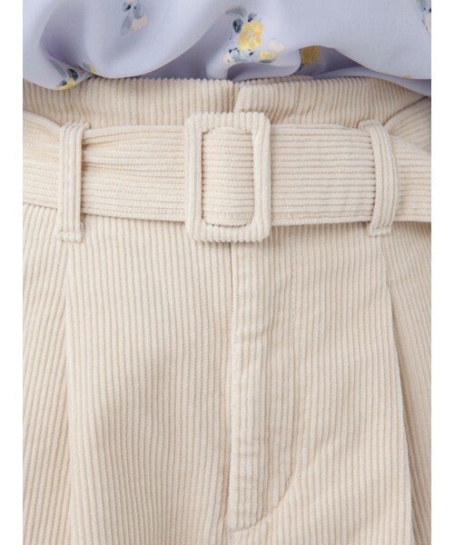 w closet（ダブルクローゼット）の「【S/S】ハイウエストベルト付きコーデュロイパンツ（パンツ・レディース・エクリュ/ラベンダー/サックス・FREE）」の7枚目の写真