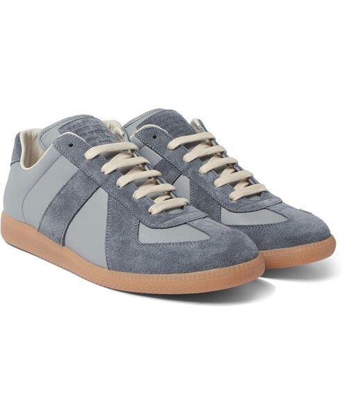 Maison Margiela（メゾンマルジェラ）の「Maison Margiela Replica Suede and Leather Sneakers（スニーカー・メンズ・Gray・EU40/EU41/EU41.5/EU42/EU42.5/EU43/EU43.5/EU44/EU44.5/EU45）」の2枚目の写真
