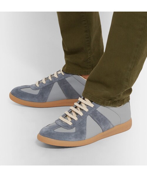 Maison Margiela（メゾンマルジェラ）の「Maison Margiela Replica Suede and Leather Sneakers（スニーカー・メンズ・Gray・EU40/EU41/EU41.5/EU42/EU42.5/EU43/EU43.5/EU44/EU44.5/EU45）」の4枚目の写真