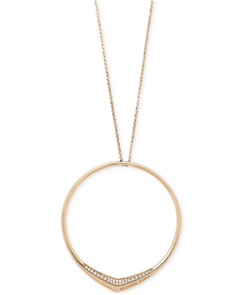 michael kors gold circle necklace