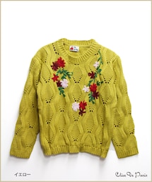 paravion | 肩お花刺繍ニット(トップス)