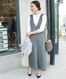 SLOBE IENA | 《追加》ダブルフェイスオールインワン×ニットセットアップ◆(パンツ)