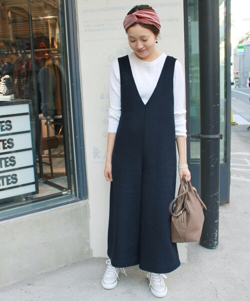 SLOBE IENA（スローブイエナ）の「《追加》ダブルフェイスオールインワン×ニットセットアップ◆（パンツ・グレーA/S36/在庫なし/T38/残り1点）」の4枚目の写真