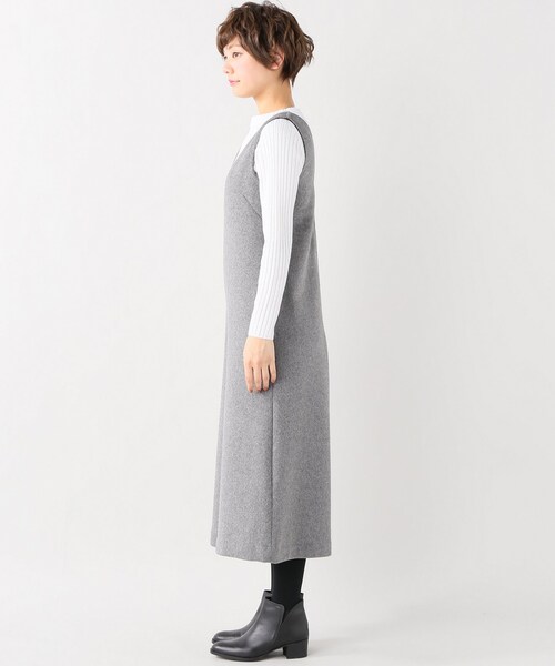 SLOBE IENA（スローブイエナ）の「《追加》ダブルフェイスオールインワン×ニットセットアップ◆（パンツ・グレーA/S36/在庫なし/T38/残り1点）」の6枚目の写真
