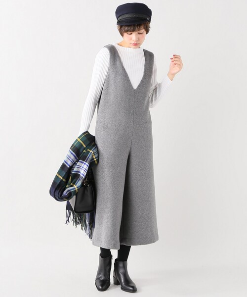 SLOBE IENA（スローブイエナ）の「《追加》ダブルフェイスオールインワン×ニットセットアップ◆（パンツ・グレーA/S36/在庫なし/T38/残り1点）」の21枚目の写真
