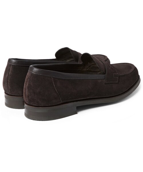 エドワードグリーン　DUKE ダークブラウン　スエード　UK7 ローファー エドワードグリーン DUKE ダークブラウン スエード UK7 ローファー