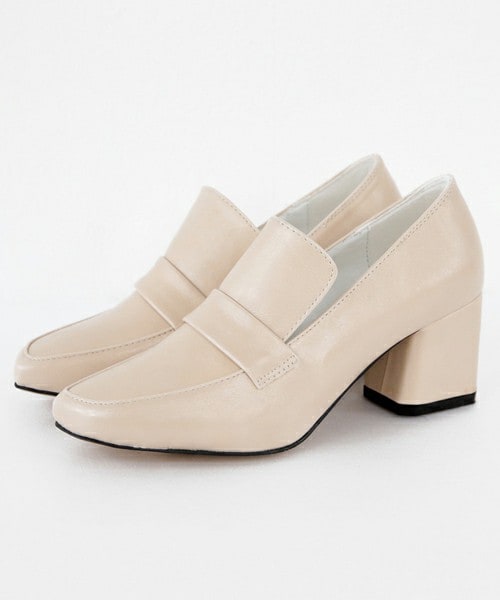 DHOLIC(ディーホリック)の「レザーライクミドルヒールローファー(パンプス・レディース・225/230/235/240/245/250)」の3枚目の写真