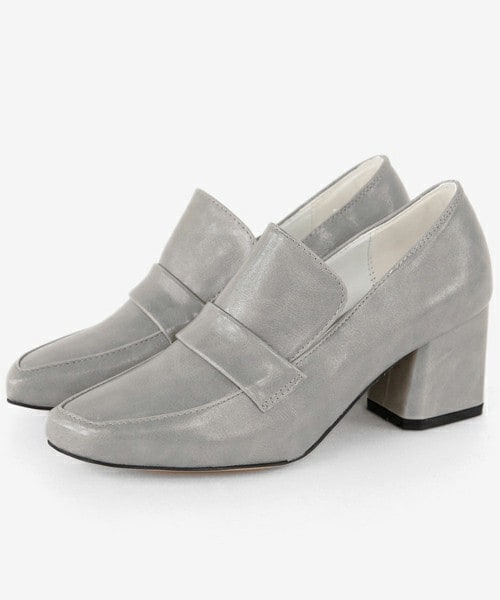 DHOLIC(ディーホリック)の「レザーライクミドルヒールローファー(パンプス・レディース・225/230/235/240/245/250)」の4枚目の写真