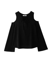 GRL | ベロアレースアップ肩開きニットトップス(Tシャツ/カットソー)