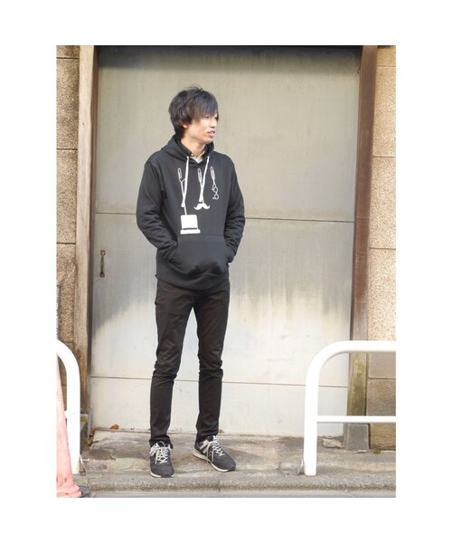 NIRAME.CO（ニラメッコ）の「忘れ物パーカー　ブラック（パーカー・メンズ・その他）」の2枚目の写真