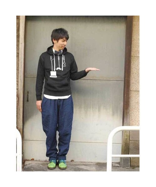 NIRAME.CO（ニラメッコ）の「忘れ物パーカー　ブラック（パーカー・メンズ・その他）」の3枚目の写真