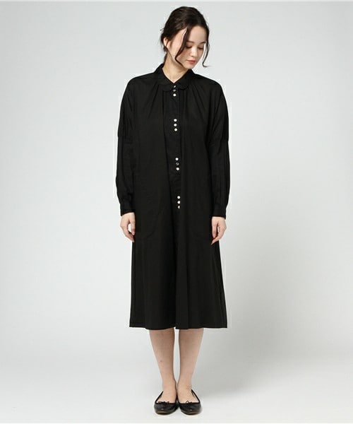 FRAPBOIS（フラボア）の「ビエラックス（シャツワンピース・レディース・ブラック/グレー/ベージュ・0/1）」の4枚目の写真