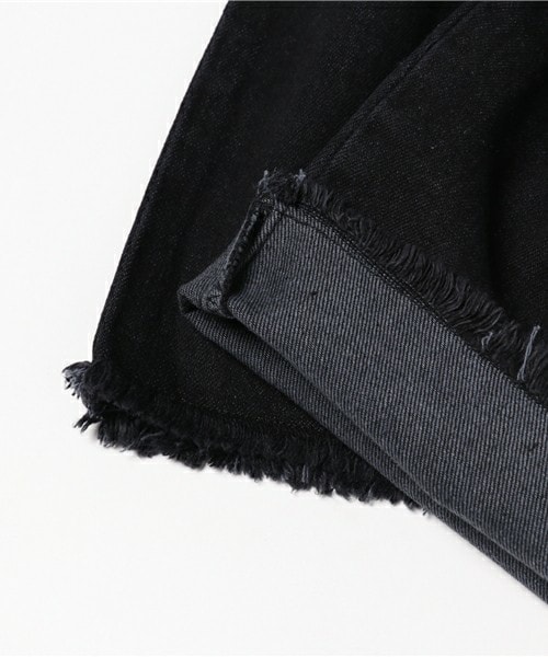 archives（アルシーヴ）の「フリンジデニムワイドパンツ（デニムパンツ・レディース・ブラック/ブルー/ネイビー/ロイヤルブルー・SMALL/MEDIUM）」の14枚目の写真