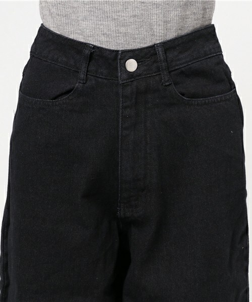 archives（アルシーヴ）の「フリンジデニムワイドパンツ（デニムパンツ・レディース・ブラック/ブルー/ネイビー/ロイヤルブルー・SMALL/MEDIUM）」の8枚目の写真