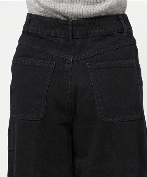 archives（アルシーヴ）の「フリンジデニムワイドパンツ（デニムパンツ・レディース・ブラック/ブルー/ネイビー/ロイヤルブルー・SMALL/MEDIUM）」の9枚目の写真