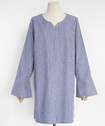 DHOLIC | ベルスリーブストライプミニワンピース(ワンピース)