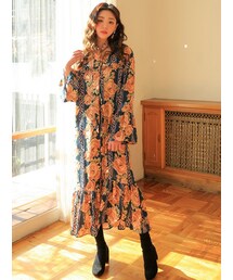 KORMARCH | ストラップセットフラワーパターンワンピース(ワンピース)