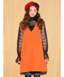 KORMARCH | vネックサイドボタンポイントワンピース(ワンピース)