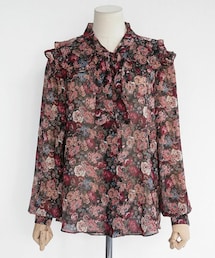 DHOLIC | ネックストラップラッフルフラワーブラウス(シャツ/ブラウス)