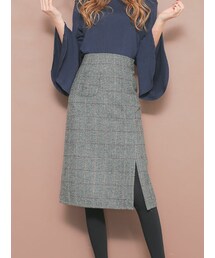 KORMARCH | 【メール便対象商品】チェック柄Ｈラインスカート(スカート)