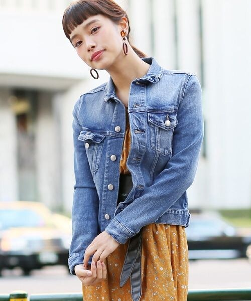 LOWRYS FARM（ローリーズファーム）の「ＣＯＮＥＧジャン（ジャケット/アウター・ライトデニム/USED85/ブルーデニム）」の3枚目の写真