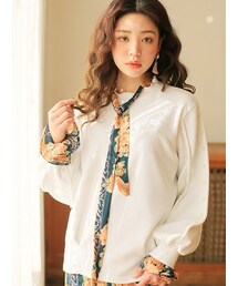 KORMARCH | バルーン袖ポイントパールマンツーマン(Tシャツ/カットソー)