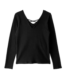 GRL | フロントクロスVネックテレコトップス(Tシャツ/カットソー)