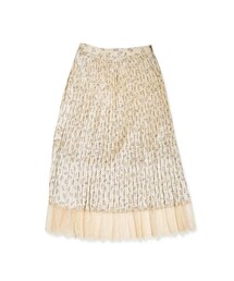 flower | lace mix pleats skirt ～ﾚｰｽﾐｯｸｽﾌﾟﾘｰﾂｽｶｰﾄ(スカート)