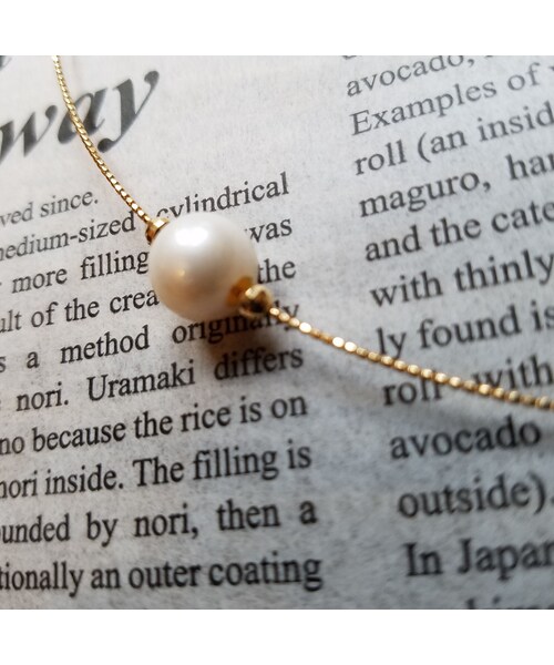 Handmade(ハンドメイド)の「K18ひと粒パールワイヤー Handmade(ハンドメイド)の「K18ひと粒パールワイヤー