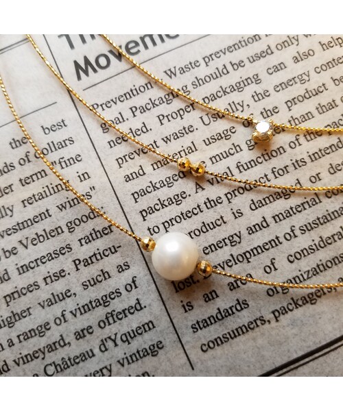 Handmade(ハンドメイド)の「K18ひと粒パールワイヤー Handmade(ハンドメイド)の「K18ひと粒パールワイヤー