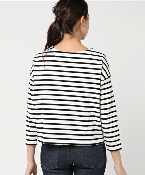 archives（アルシーヴ）の「バスクボーダープルオーバー（Tシャツ/カットソー・レディース・ブラック/ネイビー/その他・MEDIUM）」の6枚目の写真