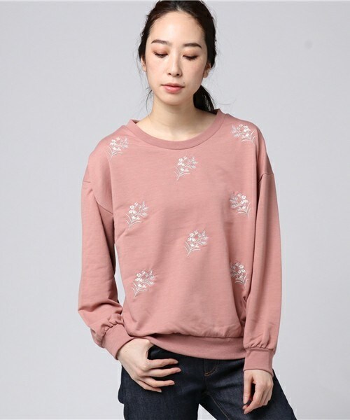 archives（アルシーヴ）の「刺繍入りプルオーバー（Tシャツ/カットソー・レディース・オフホワイト/ブラック/ピンク・MEDIUM）」の3枚目の写真