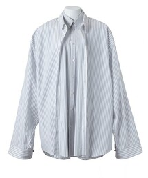 トップス DRESSEDUNDRESSED Layered oversized shirt DRESSEDUNDRESSED LAYERED OVERSIZED SHIRT