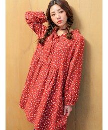 KORMARCH | フラワーパターンボウタイワンピース(ワンピース)