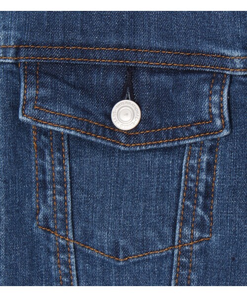 laboratory work（ラボラトリーワーク）の「ストレッチデニムノーカラーGジャン（ジャケット/アウター・レディース・ブルー/ネイビー・M）」の8枚目の写真