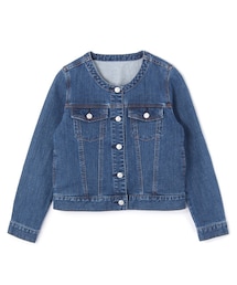 laboratory work | ストレッチデニムノーカラーGジャン(ジャケット/アウター)