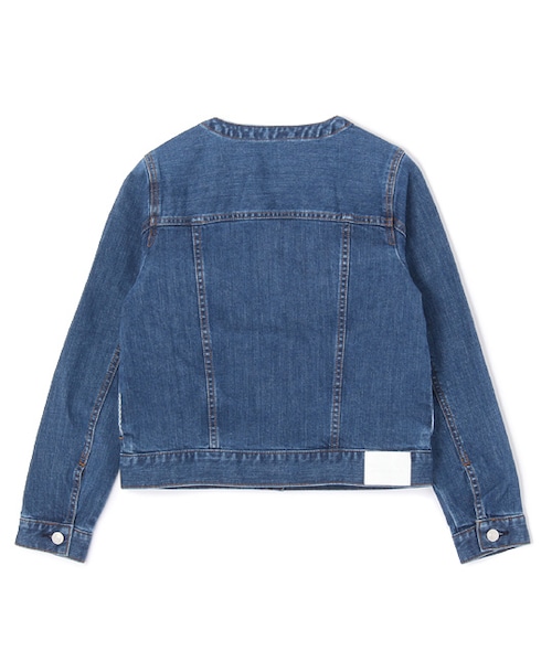 laboratory work（ラボラトリーワーク）の「ストレッチデニムノーカラーGジャン（ジャケット/アウター・レディース・ブルー/ネイビー・M）」の3枚目の写真