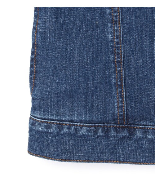 laboratory work（ラボラトリーワーク）の「ストレッチデニムノーカラーGジャン（ジャケット/アウター・レディース・ブルー/ネイビー・M）」の6枚目の写真