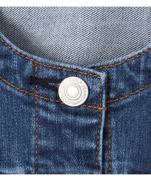 laboratory work（ラボラトリーワーク）の「ストレッチデニムノーカラーGジャン（ジャケット/アウター・レディース・ブルー/ネイビー・M）」の7枚目の写真