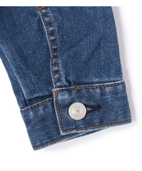 laboratory work（ラボラトリーワーク）の「ストレッチデニムノーカラーGジャン（ジャケット/アウター・レディース・ブルー/ネイビー・M）」の10枚目の写真