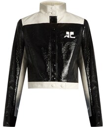 ★送料無料★✨Courrèges クレージュ　ジップアップ ライダース風 JK ☆関税込み☆【COURREGES】Reedition vinyl jacket (Courreges