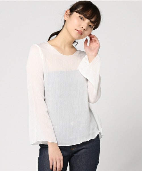 archives（アルシーヴ）の「楊柳ﾌﾞﾗｳｽ（シャツ/ブラウス・レディース・オフホワイト/ブラック/シルバーグレー・MEDIUM）」の2枚目の写真